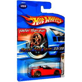 Hot Wheels Poster 2006 Miniatura da Ferrari F430 Spider J3274 series 33/38