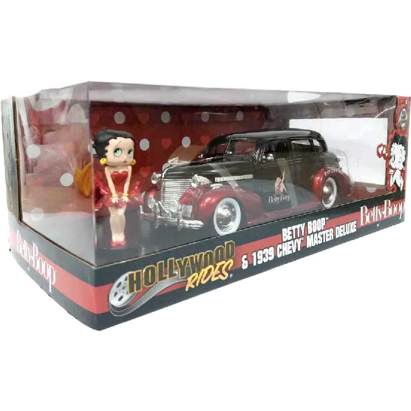 Jada Toys Betty Boop + 1939 Chevy Master Deluxe Hollywood Rides escala 1/24