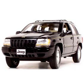 Jeep Grand Cherokee preto (2001) Miniatura Motor Max escala 1/18