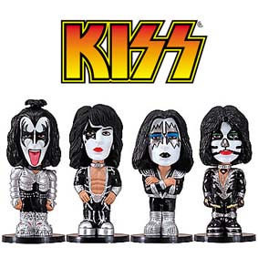 Kiss Mini Wacky Wobblers Bobble Head The Demon, The Starchild, The Spaceman e The Catman