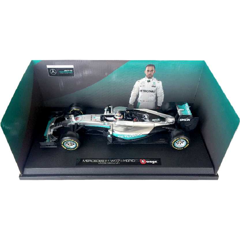 Lewis Hamilton Mercedes F1 W07 Hybrid #44 (2016) Fórmula 1 Bburago escala 1/18