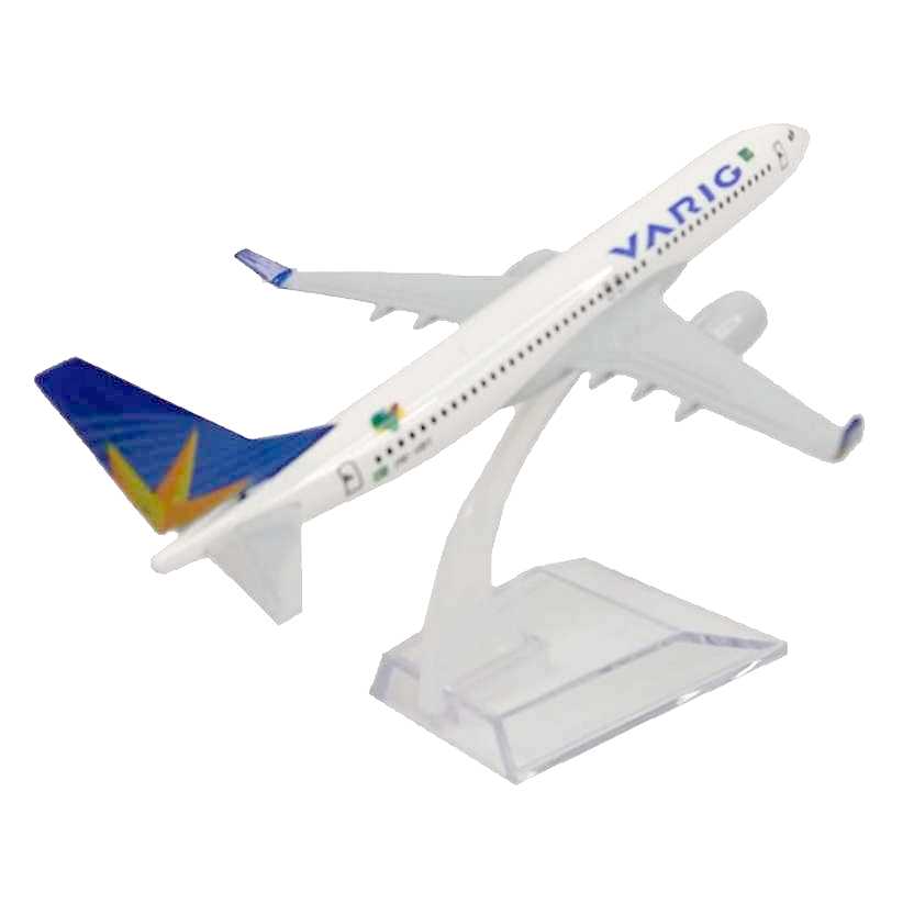 Miniatura de Avião da Varig Boeing 737 aviões comerciais do Brasil raro