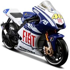 Miniatura de Moto Maisto Valentino Rossi 2010 Yamaha Moto GP No 46 1/18 