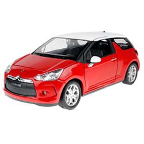Miniatura do Citroen DS3 vermelho (2010) marca Welly escala 1/24