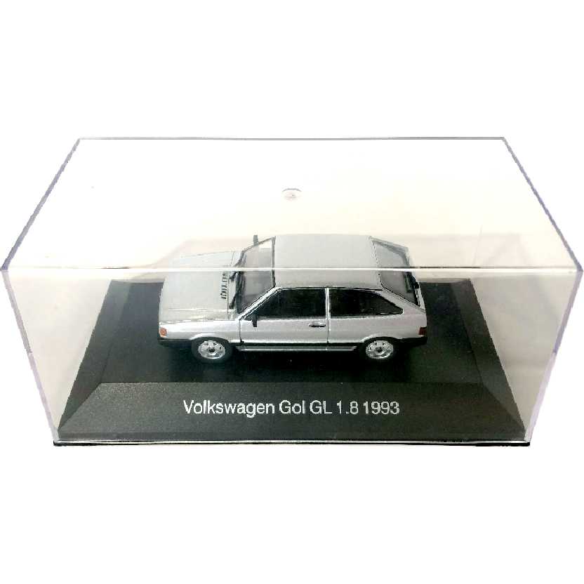 Miniatura do VW Gol quadrado (1993) Volkswagen Gol GL 1.8 escala 1/43 com caixa de acrílico