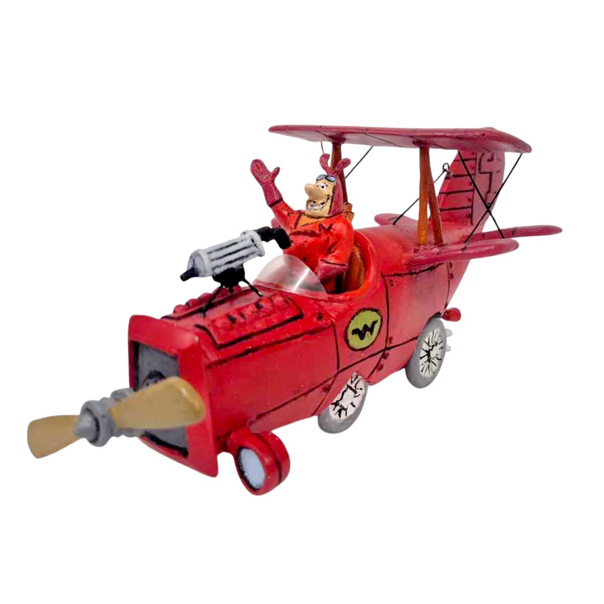 Miniatura em resina do Barão Vermelho (#4 Crimson Haybailer) Corrida Maluca Wacky Races