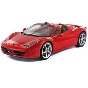 Miniatura Hot Wheels Ferrari 458 Italia Spider vermelha (2013) escala 1/18 X5527
