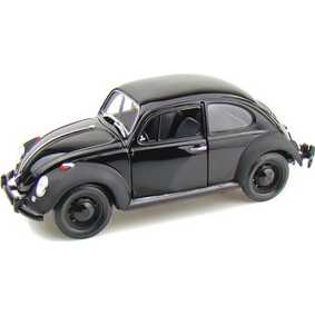 Miniatura VW Fusca Greenlight metal escala 1/18 Beetle Black Bandit