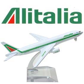 Miniaturas de Aviões em metal Boeing 777 Alitalia Brazil 