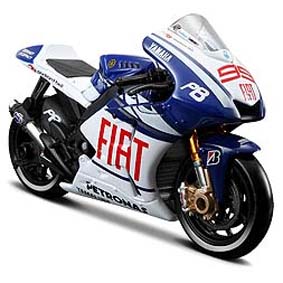 Miniaturas Maisto Moto GP CAMPEÃO 2010 :: Yamaha YZR-M1 No 99 Jorge Lorenzo 1/18