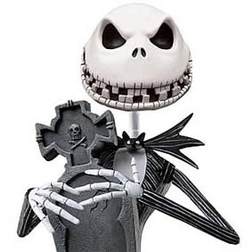Nightmare Before Christmas NBX Scary Jack Skellington Bobble Head 