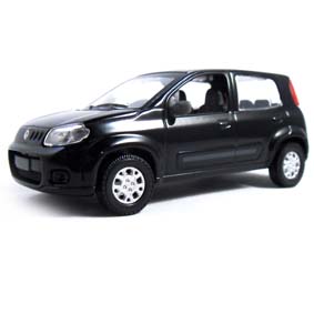 Novo Fiat Uno Attractive 1.4 2012 cor preta Norev escala 1/43