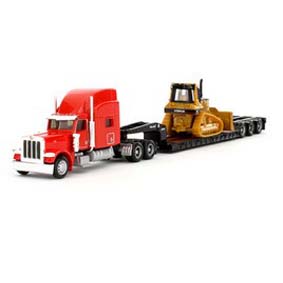 Peterbilt Model 389 Caminhão-Prancha com Trator Esteira CAT D5M
