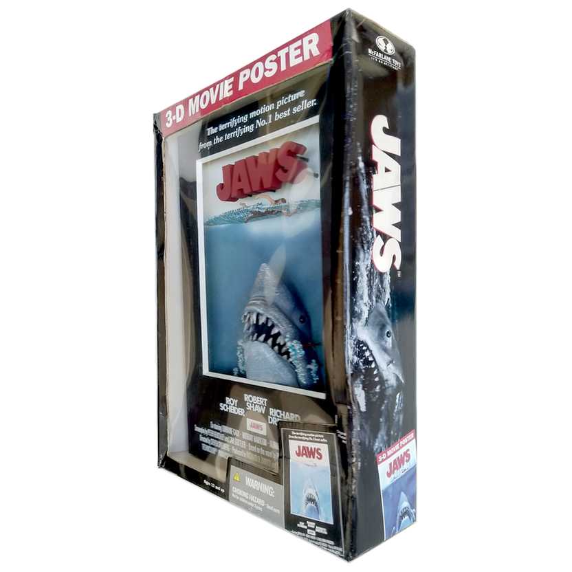 Quadro 3D Album Cover - Tubarão ( Mcfarlane Toys ) Jaws 3-D Movie Poster