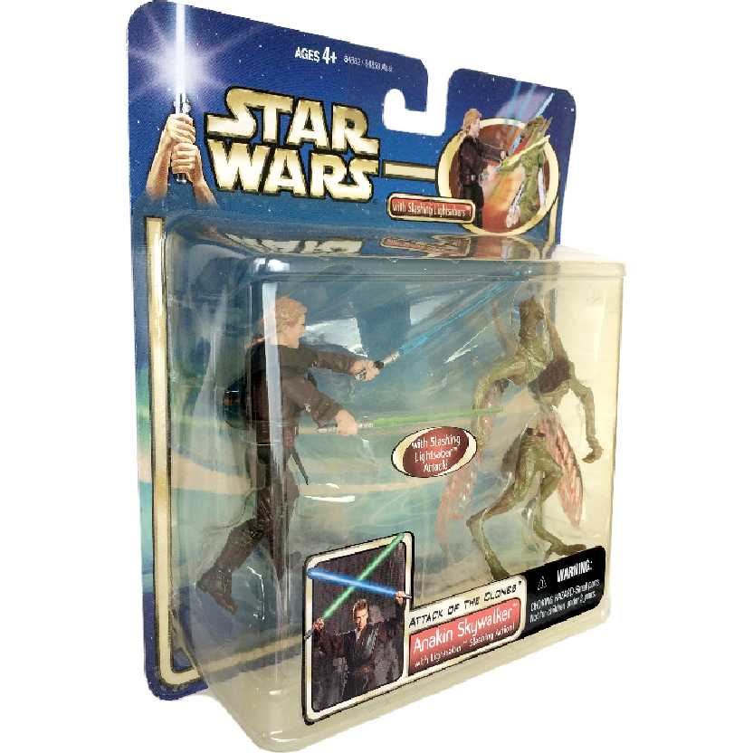 Star Wars Attack of the Clones Anakin Skywalker Slashing 2002 Action Figure