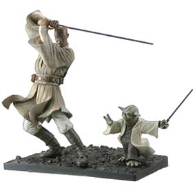 Star Wars Kotobukiya Yoda and Mace Windu ArtFx Statue 