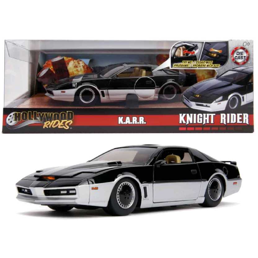 Super Máquina Knight Rider K.A.R.R. COM LUZ 1982 Pontiac Firebird Jada escala 1/24