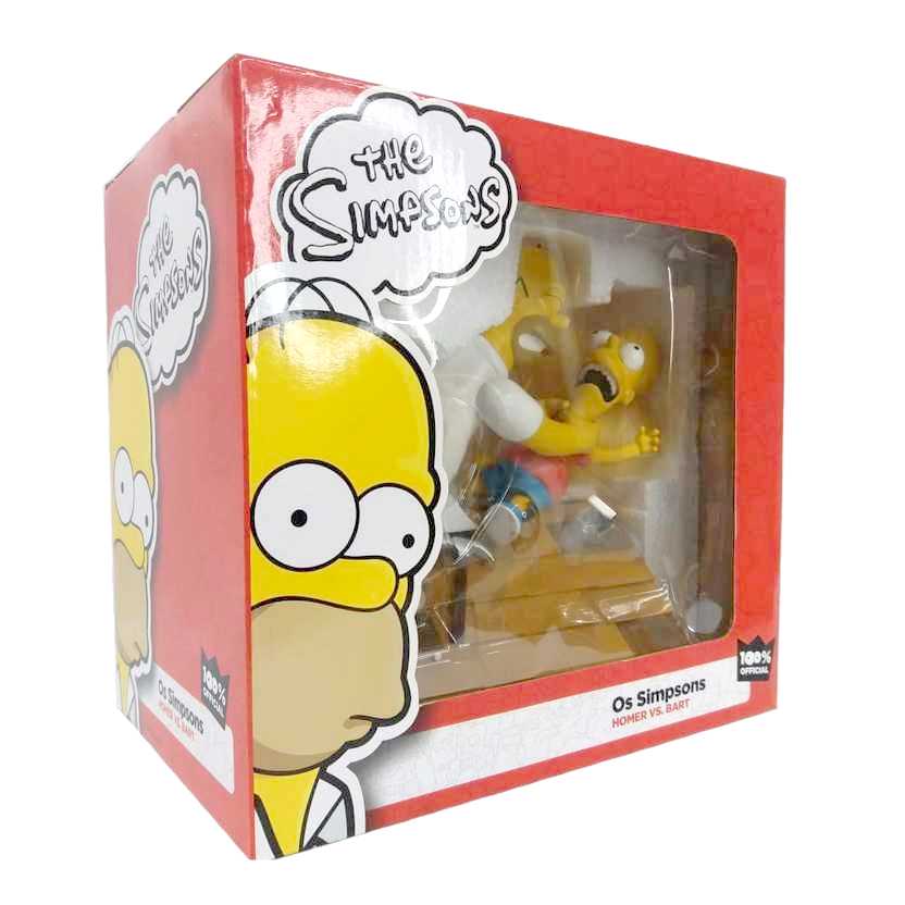 The Simpsons Diorama Homer vs. Bart Os Simpsons ORIGINAL Iron Studios