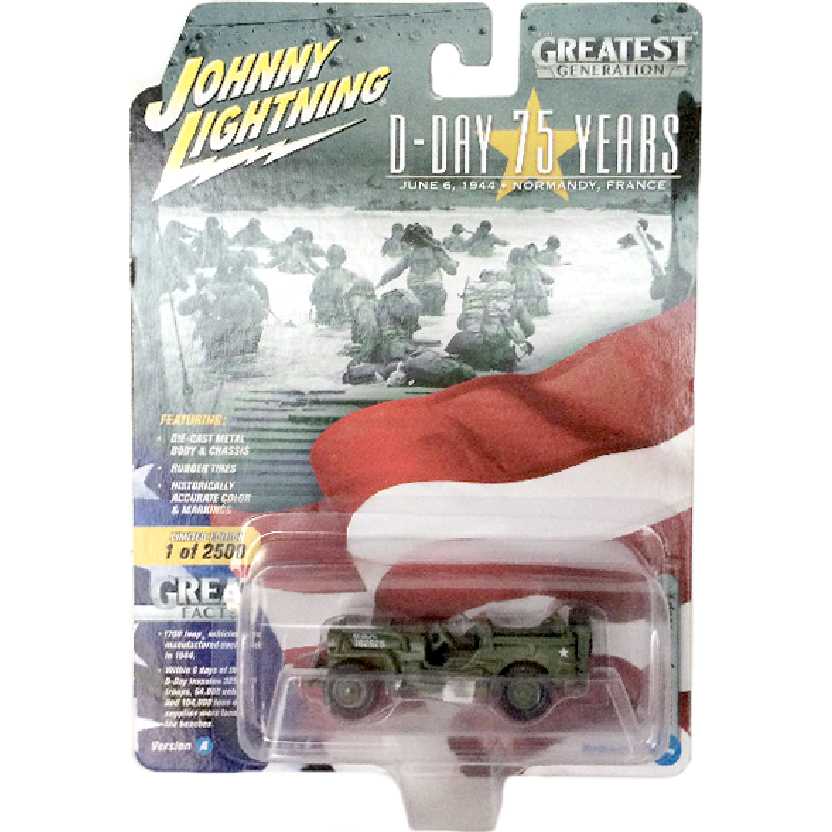 WWII Willys MB Jeep D-Day 75 years Johnny Lightning escala 1/64 02681